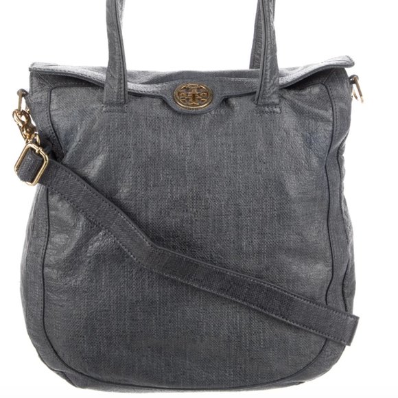 Tory Burch Handbags - Tory Burch Coated Canvas 2 Way Shoulder Bag/Crossbody in Blue - Comes w/Dust bag